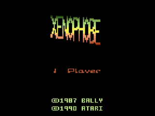 Xenophobe title screen for Atari 2600